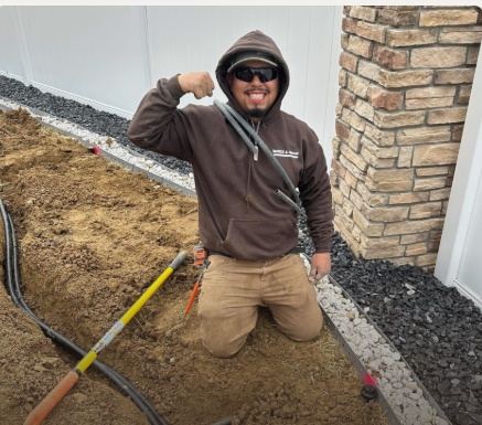 Charles Lopez, owner of Rock & Mortar Landscaping & Concrete, on a jobsite