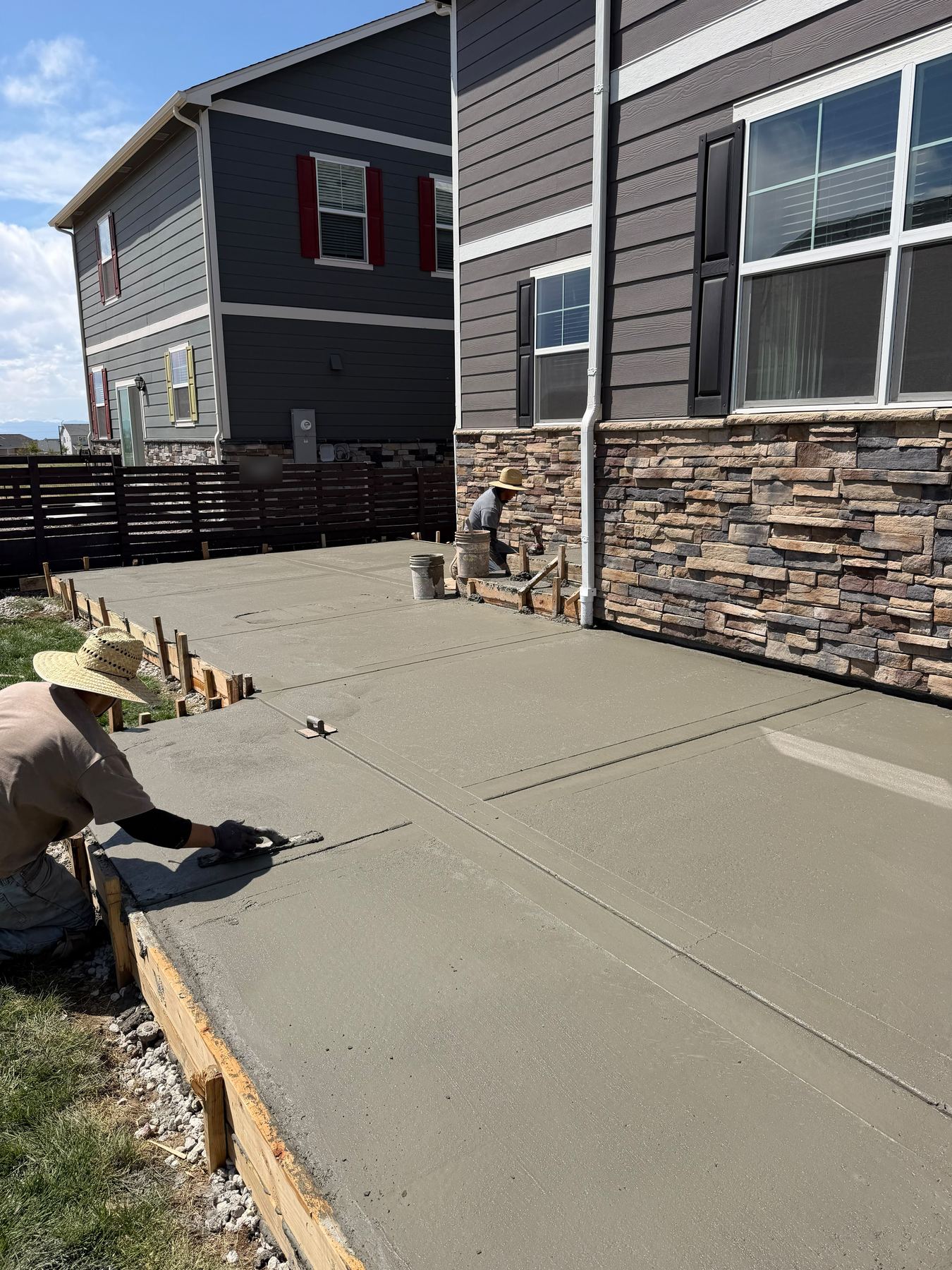 Concrete patio installation, Denver Metro, CO