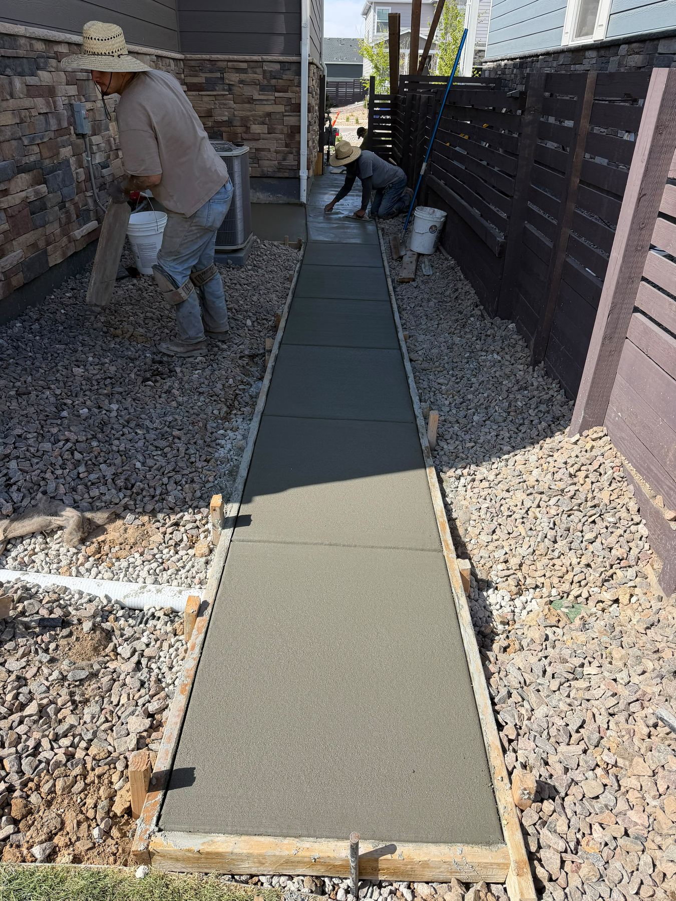 Concrete walkway installation, Denver Metro, CO