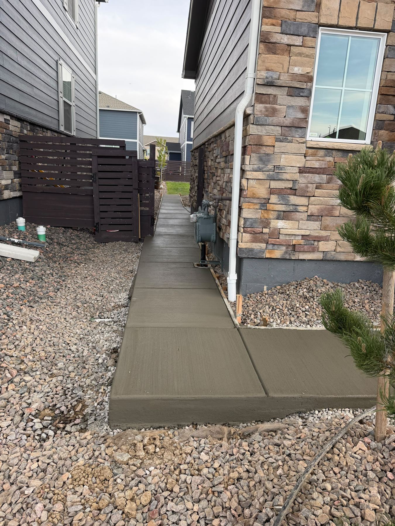 Concrete walkway, side yard, Denver Metro, CO